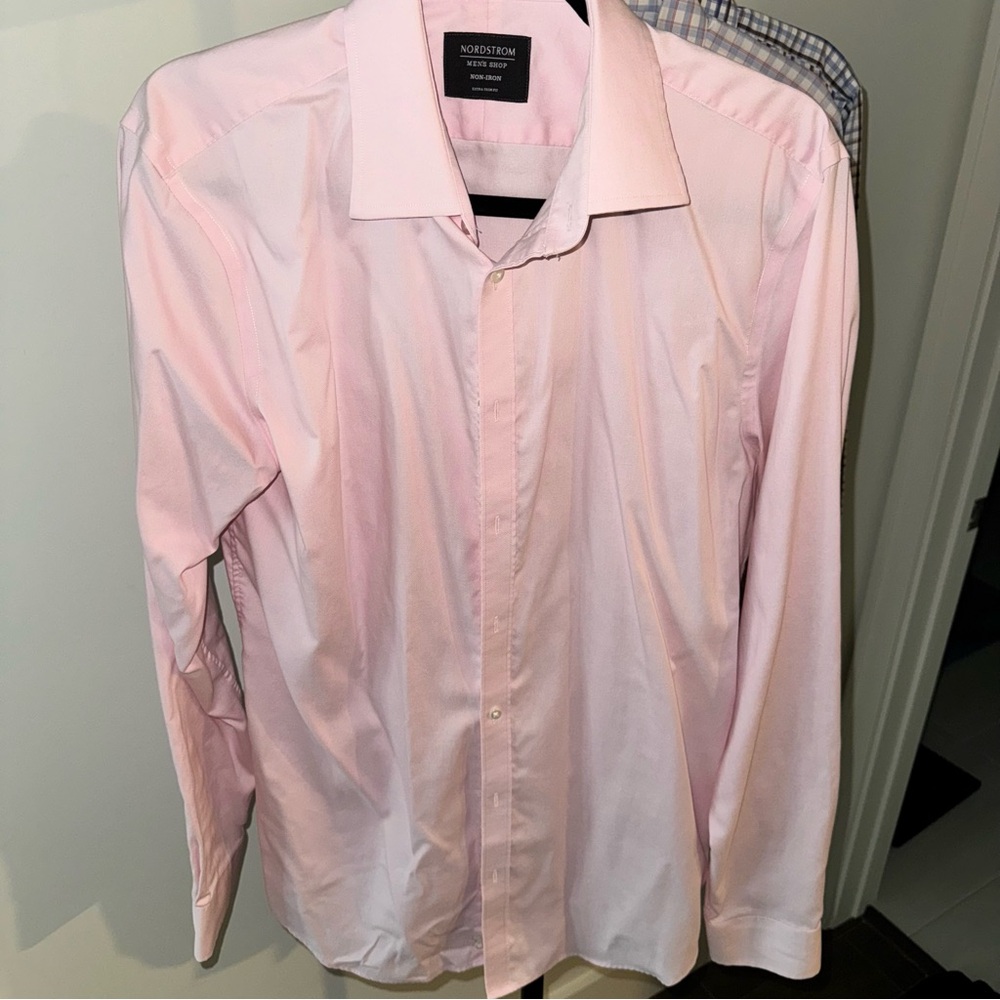 Nordstrom Pink Dress Shirt Elegant Cotton Blend